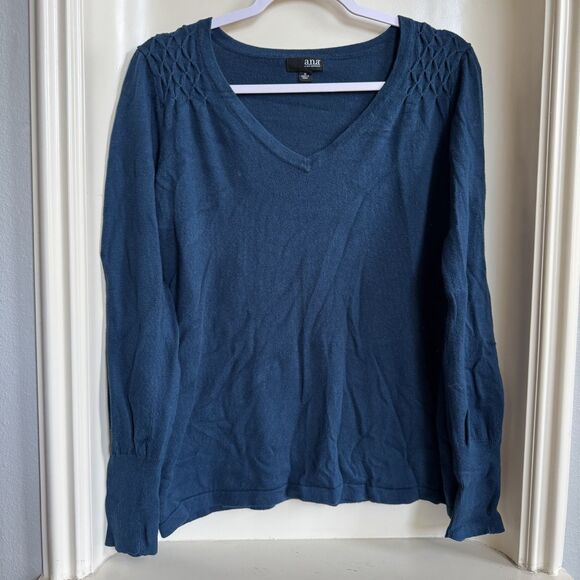 a new approach Sweaters - Ana A New Approach Turquoise V Neck Sweater Size Medium